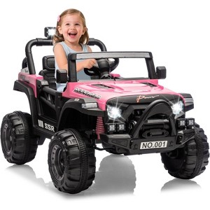 12V Ride On Toy Battery Powered Vehicles with Parent Remote, Spring Suspension, Electric Car for Kids with Music, LED Light - 1 of 4