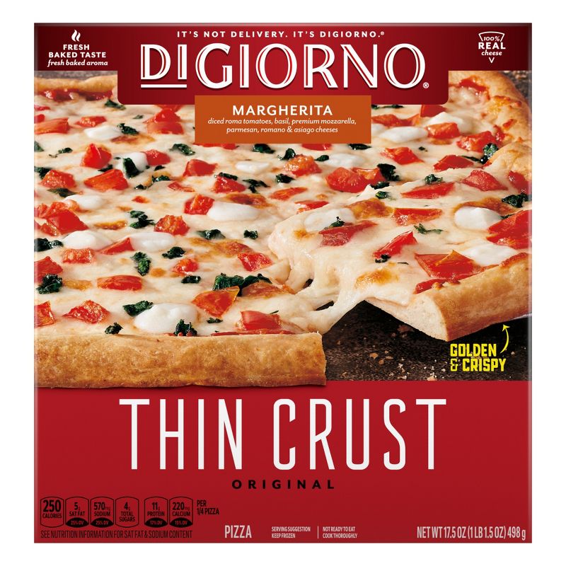 DiGiorno Thin Crust Margherita Frozen Pizza - 18oz, 1 of 6