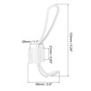 Unique Bargains Metal Double Prong Decorative Vintage Wall Mounted Hanging Towel Scarf Hat Clothes Hook - 2 of 4