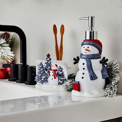 Whistler Snowman Gray Resin Toothbrush Holder