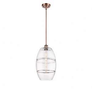 Vaz - 1 Light Stem Hung Mini Pendant In Industrial Style-18.5 Inches Tall and 10 Inches Wide - 1 of 1