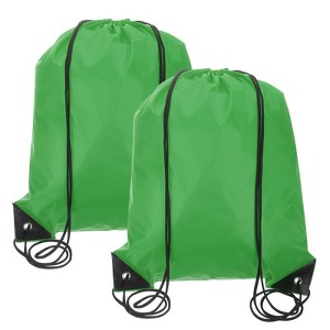 Unique Bargains Fitness Sports Travel Lightweight Drawstring Backpacks 2 Pcs - 1 of 4