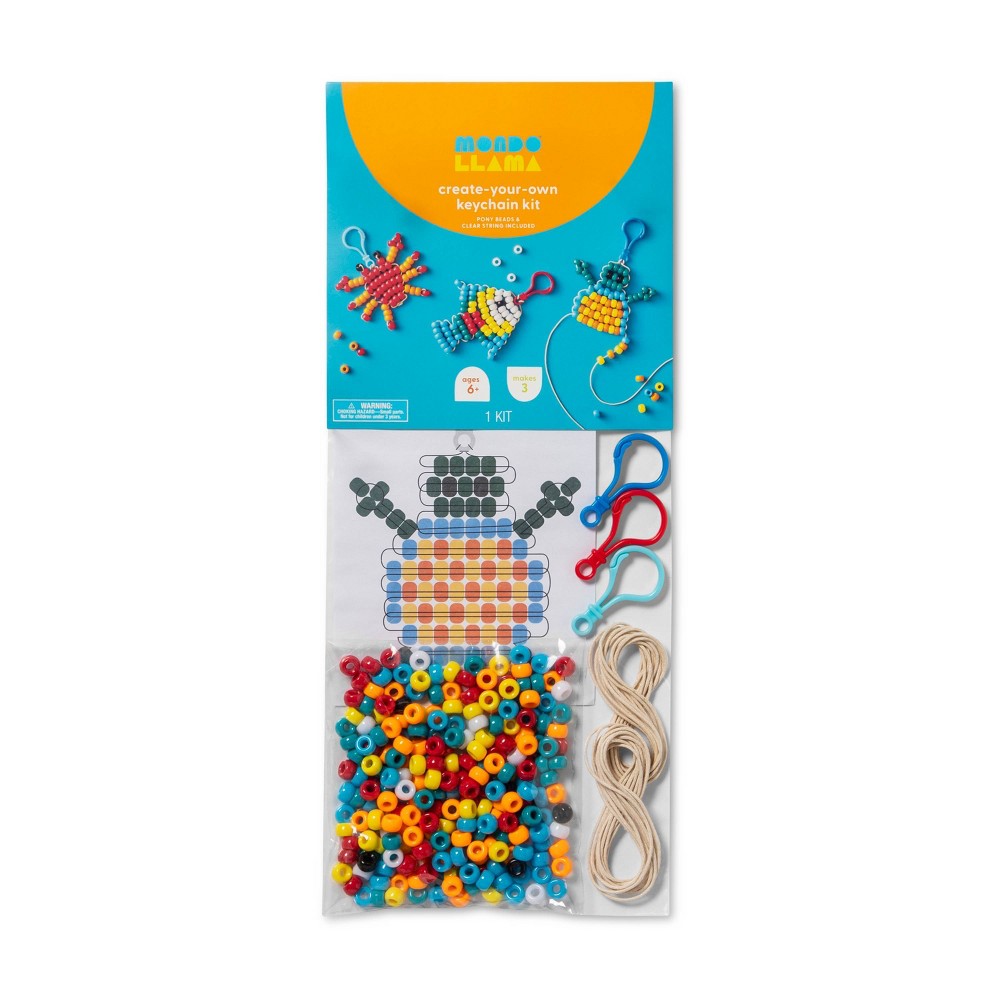 Create-Your-Own Keychain DIY Art Kit - Mondo Llama™  4 pc 