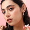 SOHI Women's Green Rose Drop Earrings - 3 of 3