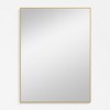 MAYEERTY Hanging Mirror Aluminum Alloy Thin Edge Right Angle Gold 39x30x1in Double Sided - 4 of 4
