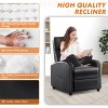 Recliner Chair PU Leather Recliner Sofa Seating with Lumbar Support Overstuffed High-Density Sponge Push Back Recliners Armchair for Living Room - 3 of 4