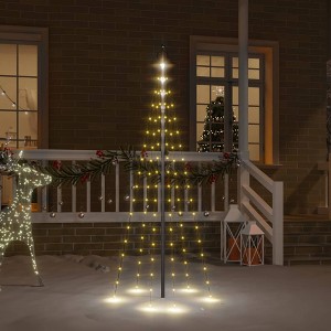 vidaXL Christmas Tree on Flagpole Warm White 108 LEDs 6 ft - 1 of 4