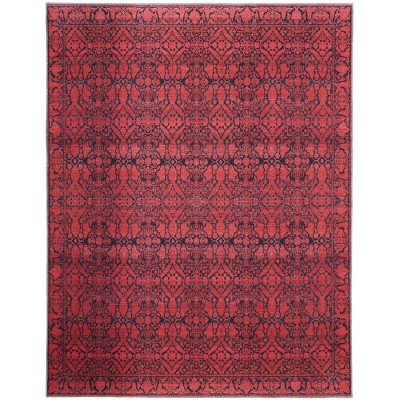 Voss Transitional Trellis & Lattice Red/black Area Rug : Target