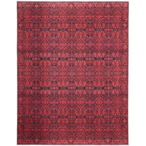 Voss Transitional Trellis & Lattice Red/Black Area Rug - 1 of 4