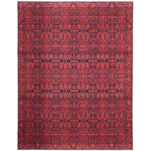 Voss Transitional Trellis & Lattice Red/Black Area Rug - image 1 of 4