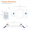 Itopfox Ultra-Thin LED Recessed Ceiling Light, 4 Pack, 3000K/4000K/5000K Selectable, Dimmable, 12W=110W, 1050LM, IC Rated, ETL and Energy Star Listed - 3 of 4