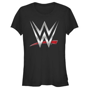 Juniors Womens WWE Chrome Logo T-Shirt - 1 of 4