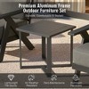YARDSIGHT 3-Piece Outdoor Patio Swivel Chair Set with 2 Armchairs & Side Table, Weather-Resistant Furniture for Balcony, Porch, Deck - 4 of 4
