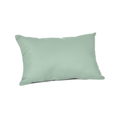 Casual Cushion Solid Sunbrella Fabric 1-Piece Indoor/Outdoor Lumbar Pillow, 19"W x 12"L
