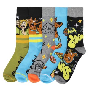 Scooby Doo Zoinks Men's 5-Pair Casual Crew Socks - 1 of 4