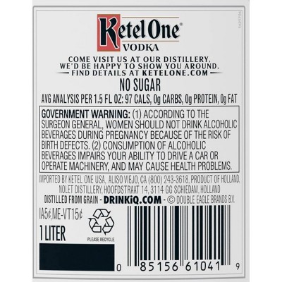 Ketel One Vodka - 1L Bottle