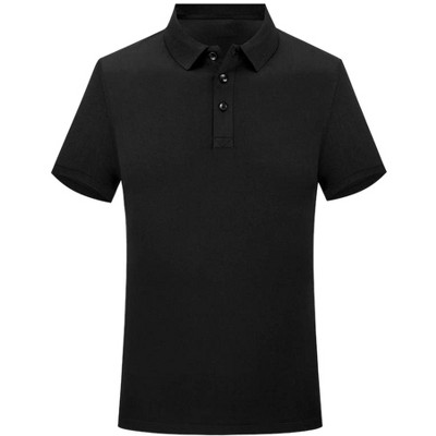INSPIRE CHIC Men's Short Sleeve Lightweight Regular Fit Casual Business Work Solid Polo Shirts