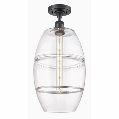 Vaz - 1 Light Semi-Flush Mount In Industrial Style-19.75 Inches Tall and 10 Inches Wide