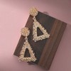 SOHI Women's Gold Corroded Drop Earrings - 2 of 3
