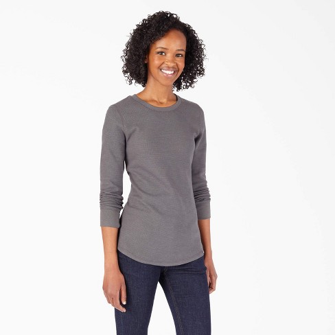 Dickies Women's Long Sleeve Thermal Shirt, Graphite Gray (gad), Xl : Target