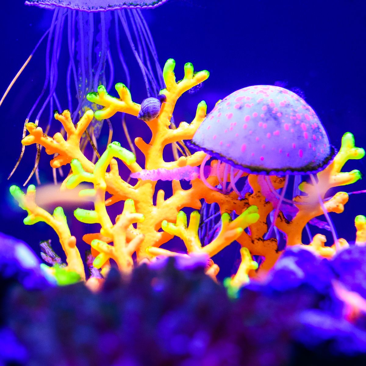 Unique Bargains Glowing Silicone Aquarium Simulation Coral 4.33" Height - thumbnail 6