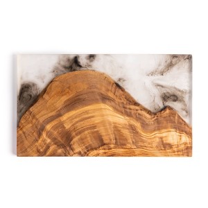 Jeanne Fitz Olive Wood Resin Serving Board Gray - 1 of 4