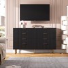 8 Drawer Dresser for Bedroom, Fluted 54" Wide Modern Chest of Drawers with Deep Drawers, Wooden Dresser Organizer for Living Room, Hallway, Kids Room - 4 of 4