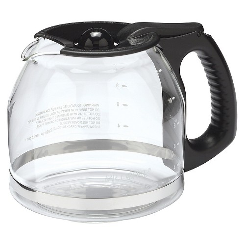 Mr. Coffee 12 Cup Glass Carafe - Black PLD12-RB, White