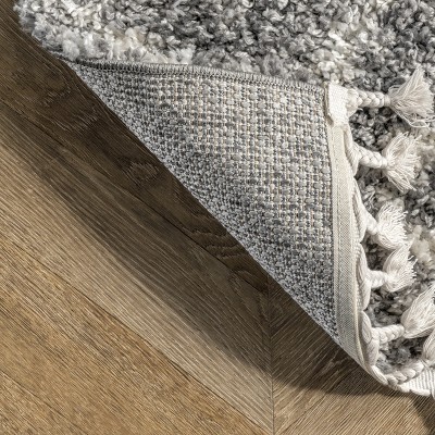 Transitional Kristi Easy-Care Shag Runner Rug, 2' 6" x 8', Gray