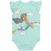 Disney Princess Ariel Belle Cinderella Rapunzel Tiana Snow White Aurora Baby Girls 5 Pack Bodysuits Newborn to Infant - 4 of 4