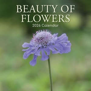 2026 Square Wall Calendar, Beauty of Flowers, 16-Month Floral Theme, 180 Reminder Stickers (12x12 In) - 1 of 4