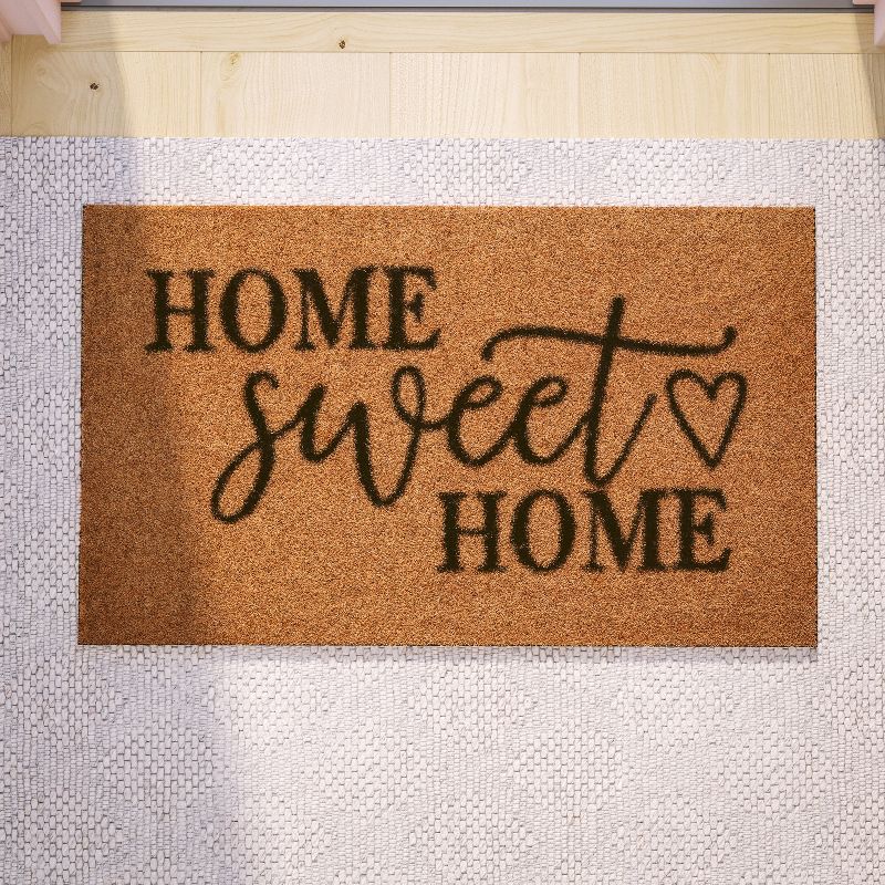 Flash Furniture Harbold 18" x 30" Indoor/Outdoor Coir Doormat with Home Sweet Home Message and Non-Slip Backing, 4 of 11