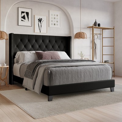 Home Design Homer Tufted Upholstered Panel Bed