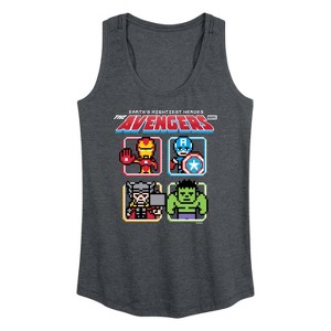 Women's - Marvel - Avengers 8Bit Graphic Racerback Tank - 1 of 4
