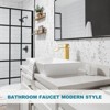 WOWOW Single Handle Single Hole Waterfall Bathroom Faucet with Drain Kit Included - 3 of 4