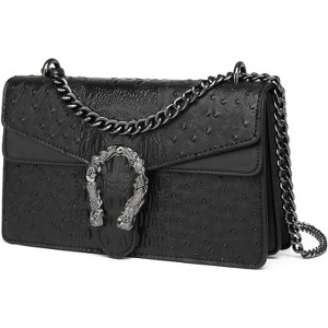 Crossbody Bags for Women - Snake Printed Clutch Purses Leather Chain Shoulder Bags Evening Handbags - 1 of 4