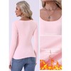 INSPIRE CHIC Women's Long Sleeve Undershirts Slim Fit Scoop Neck Top Stretchy Soft Thermal Layering Shirt Base Layer Tee - 4 of 4