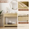 Gikpal 51"Fluted Console Table , Entryway Table, Sofa Table with 3 Drawers and Open Shelf, Modern Narrow Display Shelf for Hallway Living Room - 3 of 4
