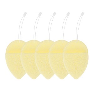 Unique Bargains Teardrop-shaped Compressed Facial Sponge 5 Pcs - 1 of 4