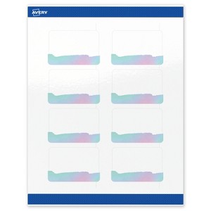 Avery Rectangle Shipping Labels, Watercolors Design, 2" x 3", 80ct - 1 of 4