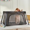 VEVOR Baby Travel Crib and Play Yard, Folding Baby Playpen with Zipper Gate & Soft Mattress, Portable Toddler Crib with Breathable Mesh, Gray - 2 of 4