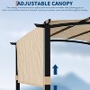 GustoWave 10' x 10' Outdoor Arched Pergola Gazebo with Sun Shade for Backyards - 4 of 4