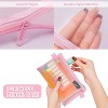 Fmeida 3 Pieces Pencil Case Set, Clear Exam Pencil Pouch, Nylon Mesh Zipper Pen Case Bag Black - 3 of 4