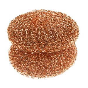 LOLA Copper Mesh Scouring Pad, 18 Grams, Heavy Duty Cleaning Pads, Copper Coated Knitted Flat Wire Mesh, Recyclable, Cleans Baked On Messes - 2 Pk - 1 of 4