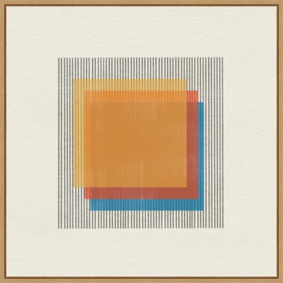 Amanti Art Midcentury Modern Squares No 1 by The MIUUS STUDIO Canvas Wall Art Print Framed 22 x 22-in.
