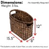 BIRDROCK HOME Sea Grass Storage Basket w/ Handles - Woven Decorative Organizer Bin for Living Room, Bathroom, Magazines & Home Decor - Brown - 3 of 4