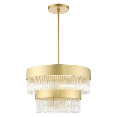 Mini Norwich Soft Gold Crystal Drum Shade Chandelier