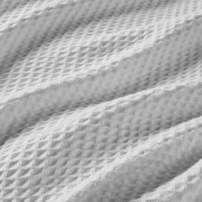 Luxurious King-Sized Gray Waffle Weave Cotton Blanket