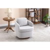 NicBex Accent Chair Swivel Chair Sofa Chair Fabric Comfy Chair With Soild Wood Round Brown Base Leg for Bedroom - 2 of 4