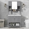 Akoasm Bathroom Storage Cabinet +Mirror Vanity With Top Sink With Towels Bar, Drawers & Soft Doors-Gray - 4 of 4
